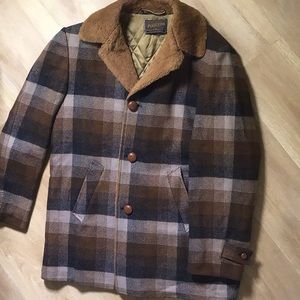 Vintage Pendleton, warm wool made in Portland Oregon large jacket